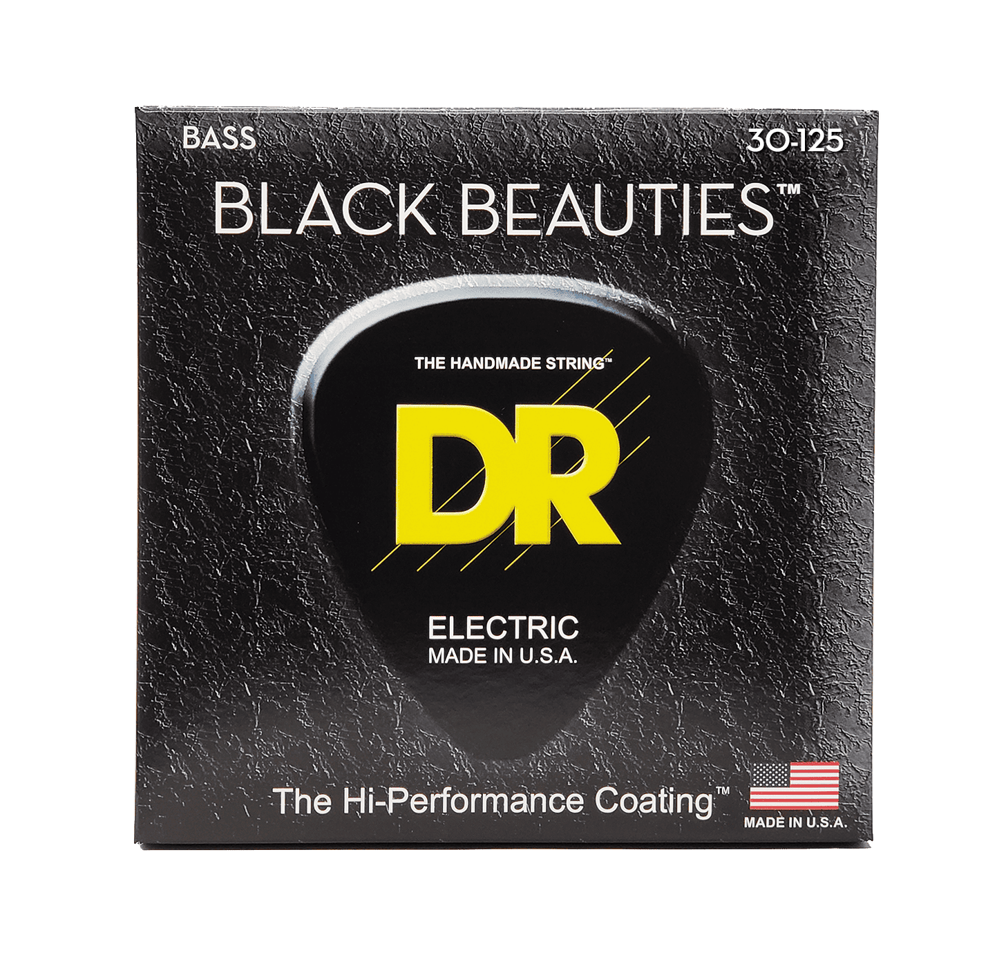 DR Strings BKB630 Corde Per Basso 6 Corde Rivestite Black Beauties - Set Medium 30-125, Fatte A Mano