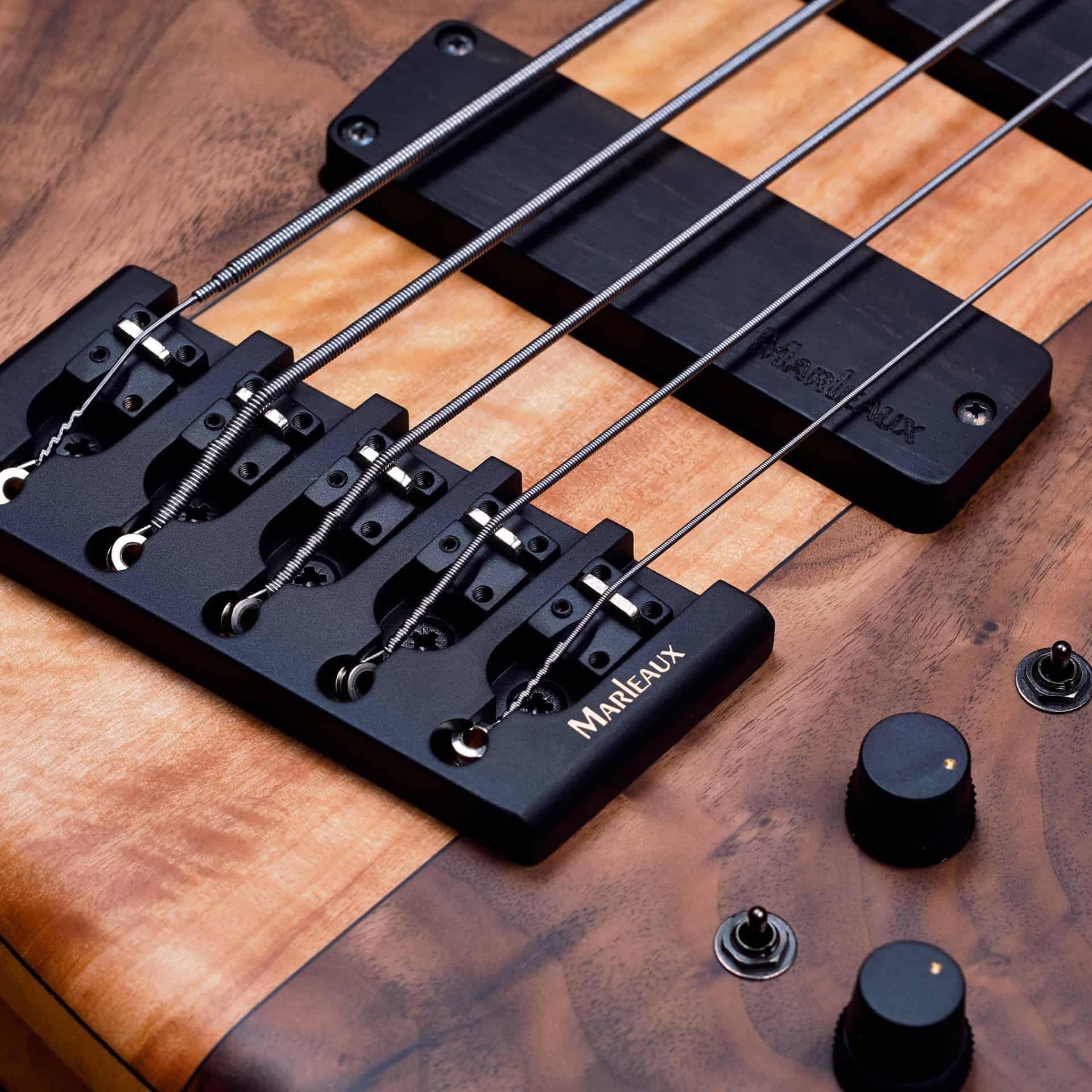 Marleaux MBass Custom 5 Hollow Bridge body
