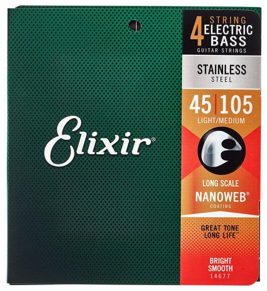 Elixir Bass strings 45-105 Stainless Steel